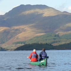 People canoeing on Loch Lomond