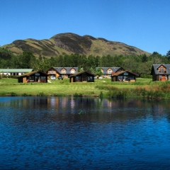 The lodges and chalets at Loch Lomond Waterfront