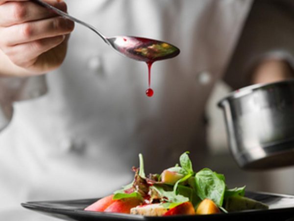 A chef cooking a dish