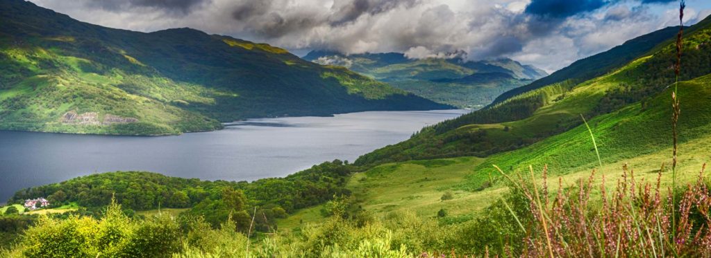 View of Loch Lomond from lower slopes of Ben Lomond - Digital Detox Holiday.