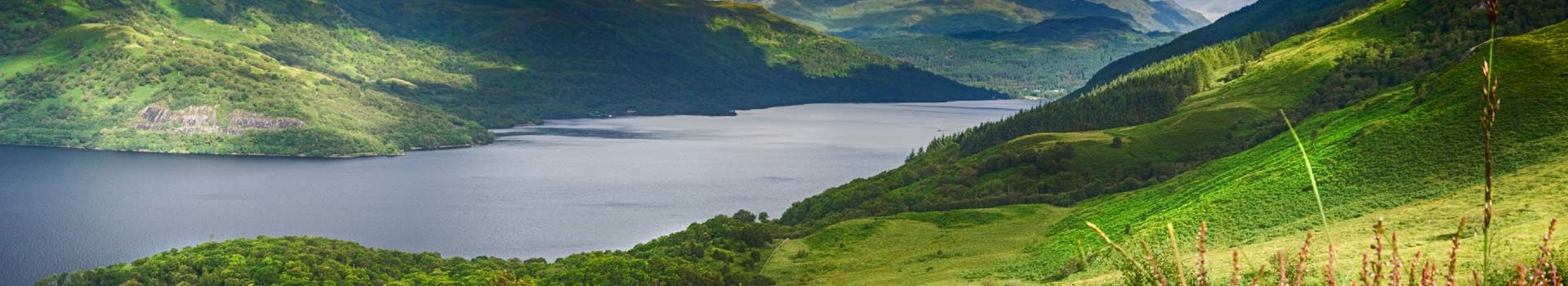 View of Loch Lomond from lower slopes of Ben Lomond