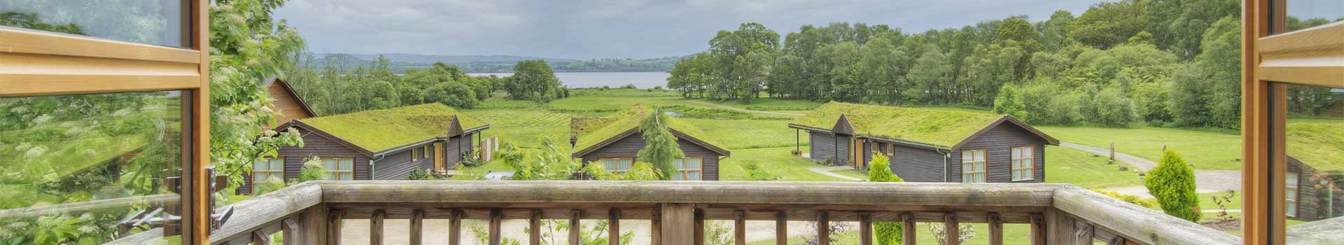 View from patio at Loch Lomond Waterfront holiday accommodation