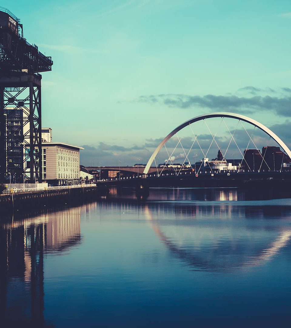 A view of Glasgow over the River Clyde
