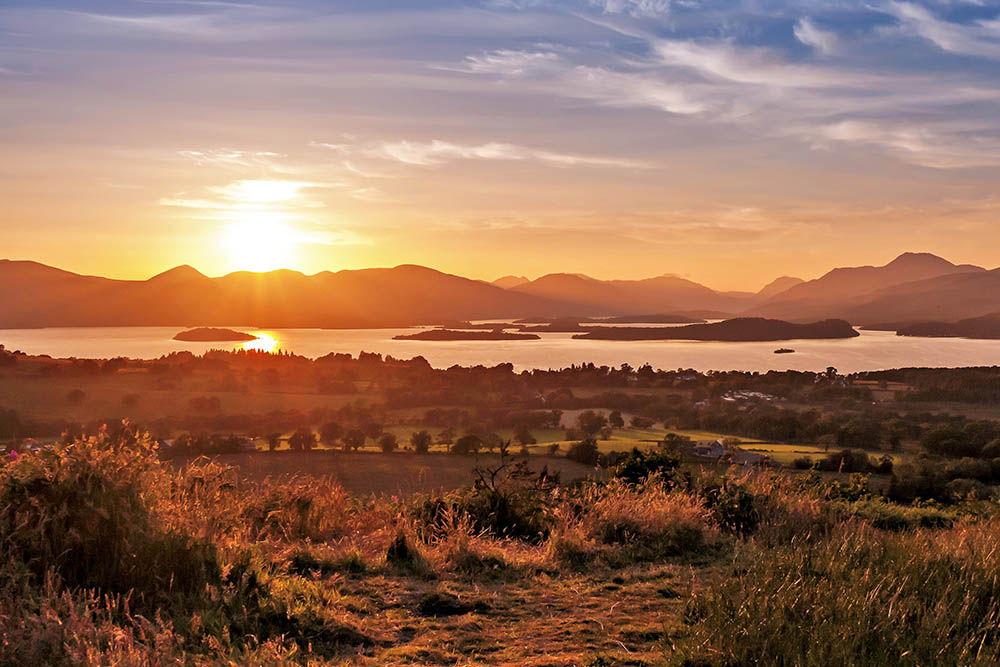 sunset at Loch Lomond