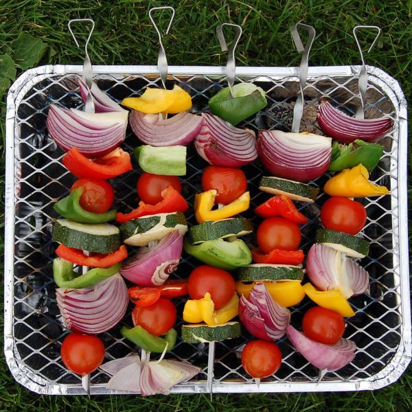 A disposable BBQ