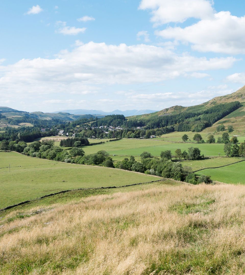 Strathblane, looking west from Dunglass Hill, south of the Campsie Fells