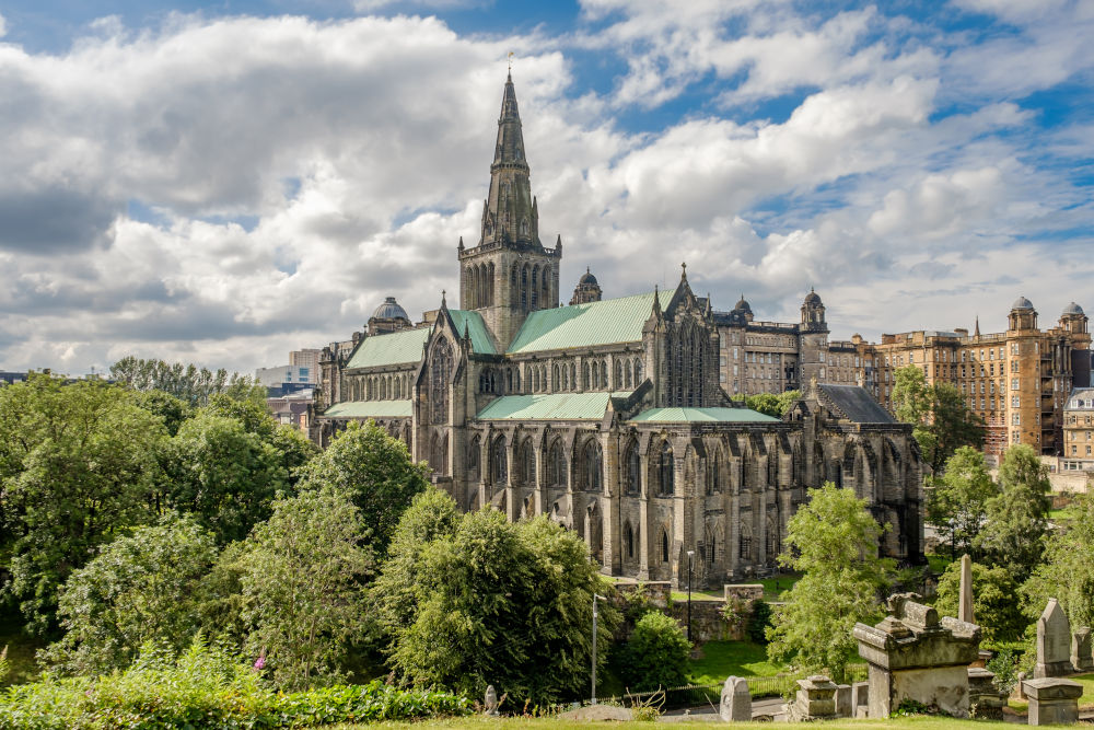 Glasgow Cathedral and skyline from the Necropolis