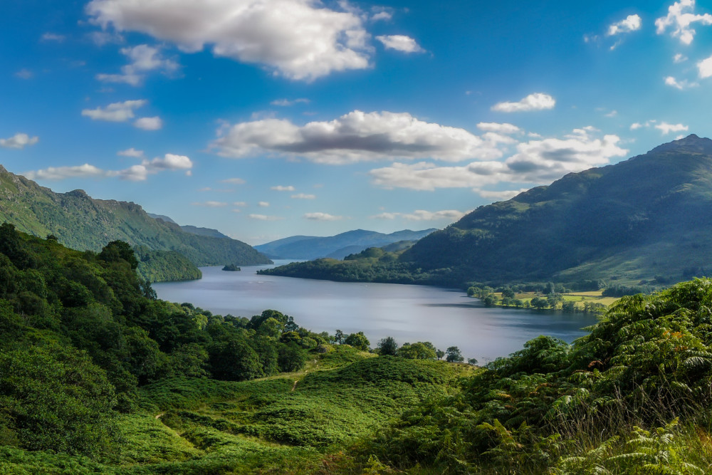 View over Loch Lomond in Central Scotland