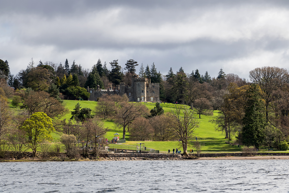 Balloch Castle Country Park looking over Loch Lomond. 