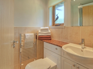 Bathroom in a chalet at Loch Lomond Waterfront