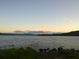 A sunset over Loch Lomond at Loch Lomond Waterfront