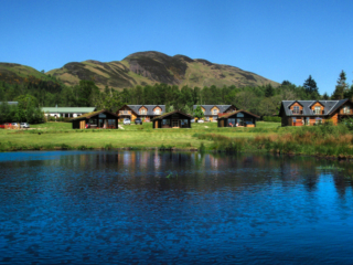The lodges and chalets at Loch Lomond Waterfront
