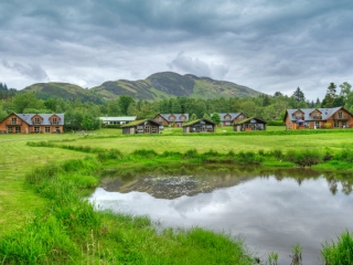 A view of Loch Lomond Waterfront and its duck pond
