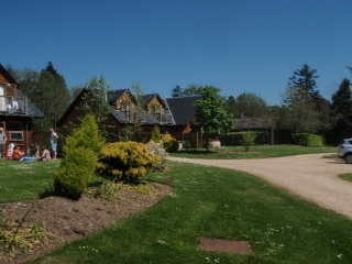 The loges on a sunny day at Loch Lomond Waterfront