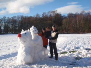 A snowman at Loch Lomond Waterfront
