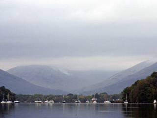 Balmaha bay with boats on the water
