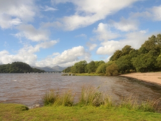 The beach at Loch Lomond Waterfront The beach at Loch Lomond Waterfront