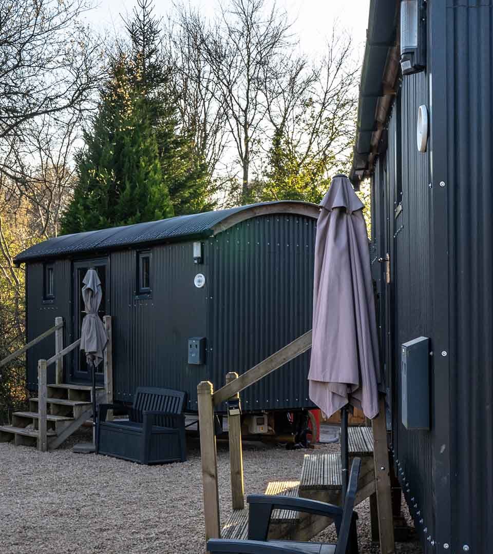 Shepherd's Hut outside.