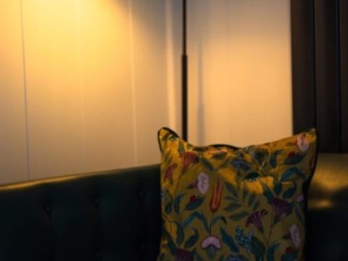 Light detail over a sofa in a Studio Lodge at Loch Lomond Waterfront