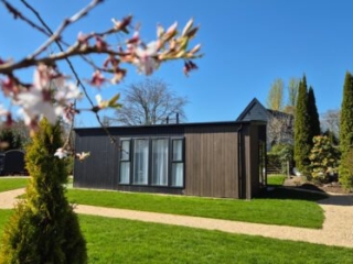 A Studio Lodge at Loch Lomond Waterfront in the Spring sunshine