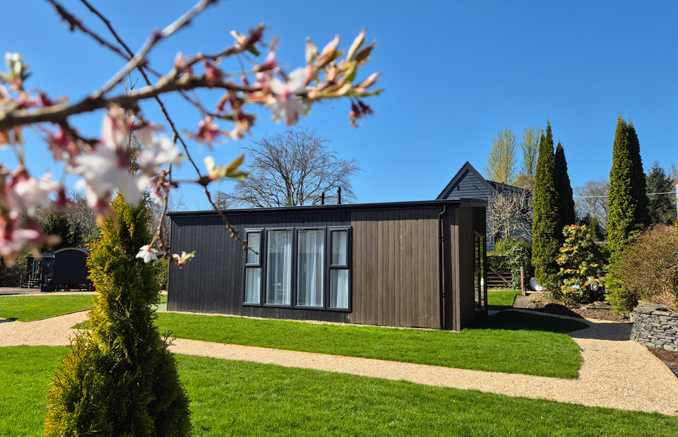 A Studio Lodge at Loch Lomond Waterfront in the Spring sunshine
