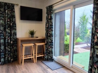 The living room in a Studio Lodge at Loch Lomond Waterfront