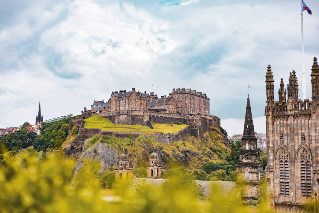 Edinburgh Caste standing proud over Edinburgh City Centre