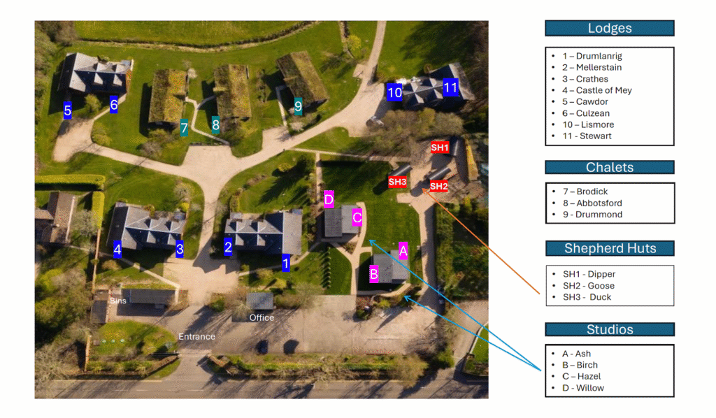 Site layout of Loch Lomond Waterfront